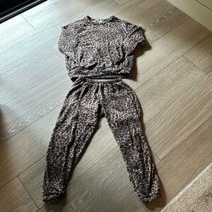 Spiritual gangster leopard sweatsuit